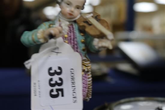 A Meissen figure of a boy violinist
